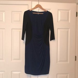 CHAPS black and navy dress